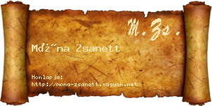Móna Zsanett névjegykártya