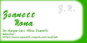 zsanett mona business card